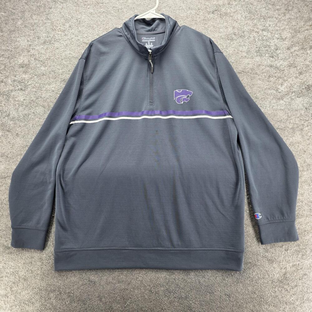 Kansas State Wildcats Sweatshirt Mens XL Gray NCAA Football Champion Pullover